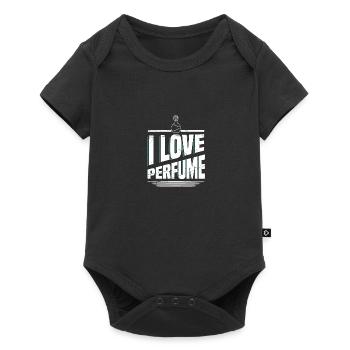 Parfüm Fragrance Perfüm Perfume Parfum Duft - Baby Premium Kurzarmbody - Schwarz - Vorne