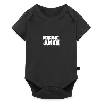 Parfüm Fragrance Perfüm Perfume Parfum Duft - Baby Premium Kurzarmbody - Schwarz - Vorne