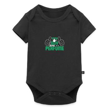 Parfüm Fragrance Perfüm Perfume Parfum Duft - Baby Premium Kurzarmbody - Schwarz - Vorne