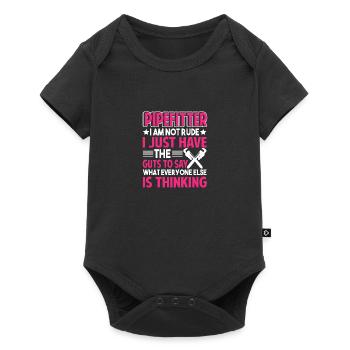 Pipefitter Pipefitter I Am Not Rude - Baby Premium short-sleeve bodysuit - black - Front