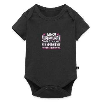Firefighter I'm A Firefighter So Close Enough - Baby Premium short-sleeve bodysuit - black - Front