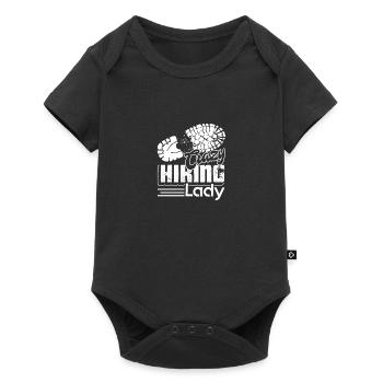 Hiking Crazy Hiking Lady - Baby Premium short-sleeve bodysuit - black - Front