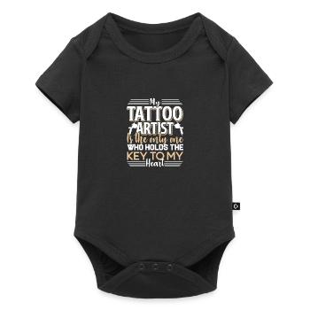 Tattoo Artist Tattoo Artist Holds Key To My Heart - Baby Premium short-sleeve bodysuit - black - Front