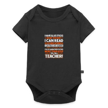 Teacher Yes I Am A Teacher - Baby Premium short-sleeve bodysuit - black - Front