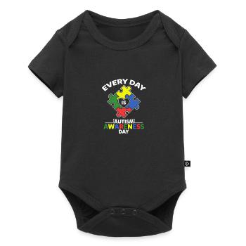 Every Day Is Autism Awareness - Baby Premium short-sleeve bodysuit - black - Front