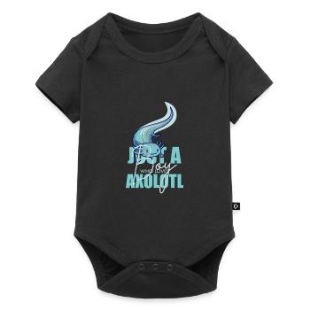 Funny Axolotl Cute Kawaii Animal Fun Liebhab - Baby Premium short-sleeve bodysuit - black - Front