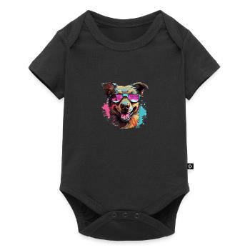 Propriétaires de chiens Odeurs de chien Drôles de chiens Amour de chien - Body à manches courtes Premium Bébé - noir - Devant