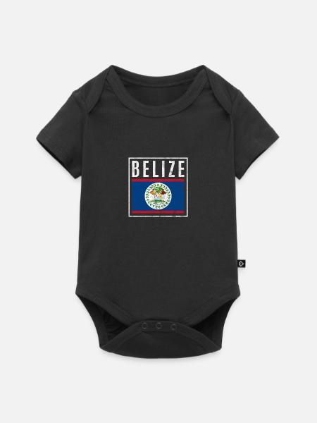 Belize - Baby Premium Kurzarmbody - Schwarz