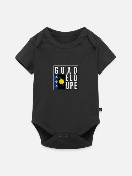 Guadeloupe - Baby Premium Kurzarmbody - Schwarz