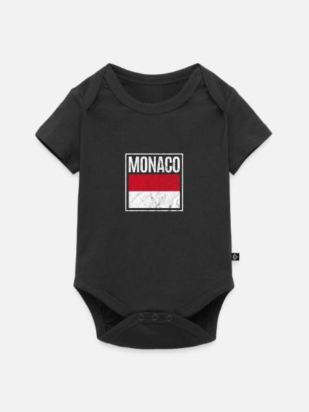 Monaco - Baby Premium Kurzarmbody - Schwarz