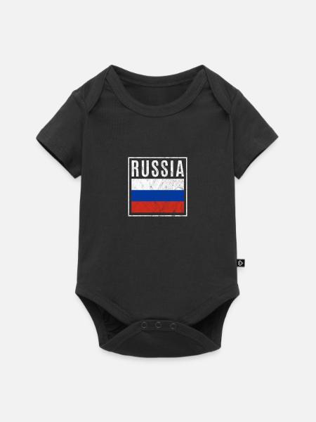 Russia - Baby Premium short-sleeve bodysuit - black