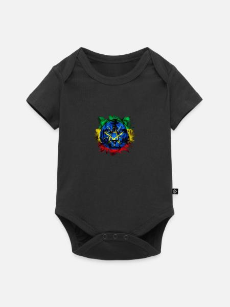 Äthiopien - Baby Premium Kurzarmbody - Schwarz