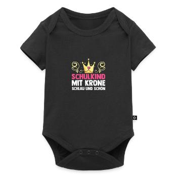 Garderie Sortant de l’école Inscription Écolier - Body à manches courtes Premium Bébé - noir - Devant