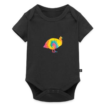 Chickens Rooster Guinea Fowl - Baby Premium short-sleeve bodysuit - black - Front