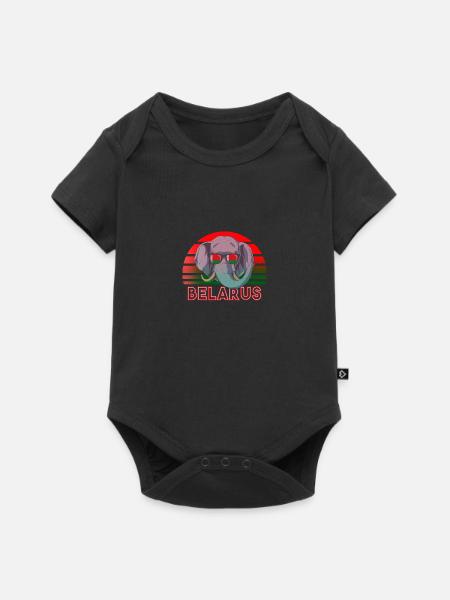 Weißrussland - Baby Premium Kurzarmbody - Schwarz
