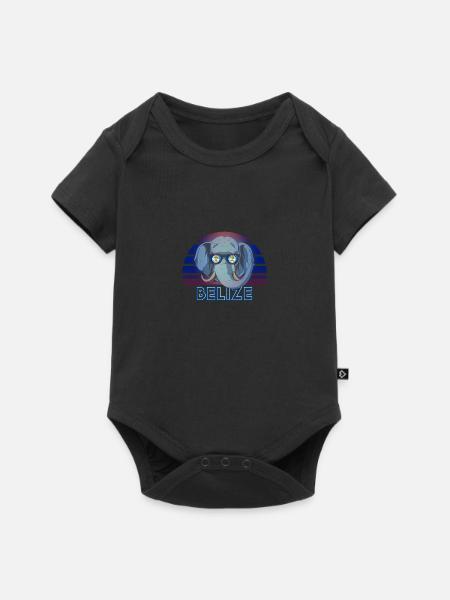 Belize - Baby Premium Kurzarmbody - Schwarz