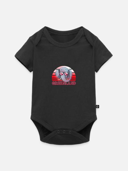 Grönland - Baby Premium Kurzarmbody - Schwarz