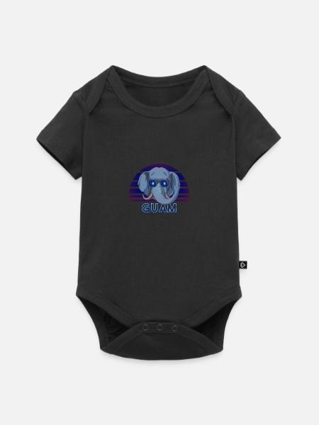 Guam - Baby Premium Kurzarmbody - Schwarz
