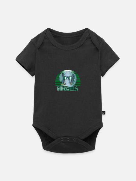 Nigeria - Baby Premium Kurzarmbody - Schwarz