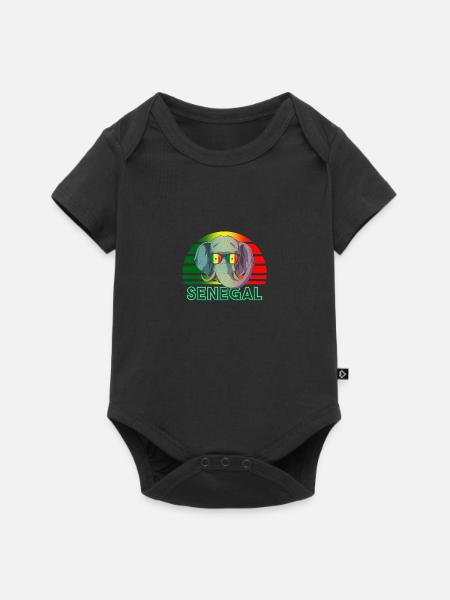 Senegal - Baby Premium Kurzarmbody - Schwarz
