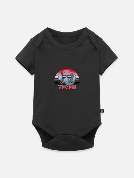 Jemen - Baby Premium Kurzarmbody - Schwarz