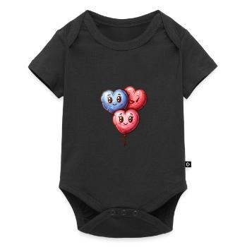 Balloon hearts also for children and birthdays - Baby Premium short-sleeve bodysuit - black - Front