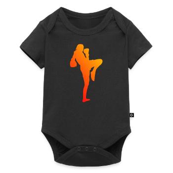 Boxe Thaï Hommes Femmes Boxe Thaï Muay Thai - Body à manches courtes Premium Bébé - noir - Devant
