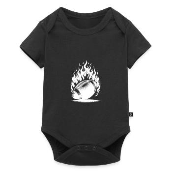 Vintage Football in Flames and Fire - Baby Premium short-sleeve bodysuit - black - Front