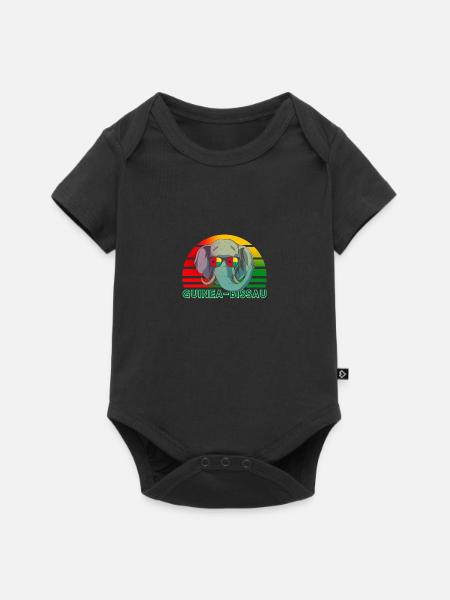 Guinea-Bissau - Baby Premium Kurzarmbody - Schwarz