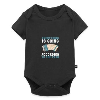 Accordion Polka Accordionist Concertina Squeeze - Baby Premium Kurzarmbody - Schwarz - Vorne
