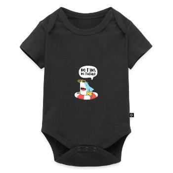No Fins No Future Safe Sharks - Baby Premium Kurzarmbody - Schwarz - Vorne