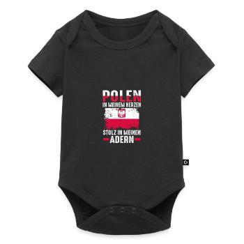 Polonais Pologne - Body à manches courtes Premium Bébé - noir - Devant