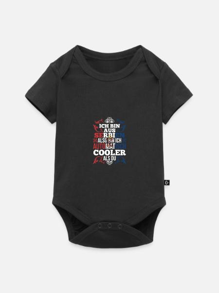 Serben Serbisch Serbien - Baby Premium Kurzarmbody - Schwarz