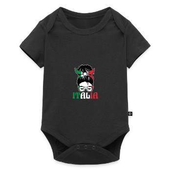 Italia Italian Italian Italy - Baby Premium short-sleeve bodysuit - black - Front