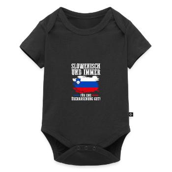 Slovènes Slovénie - Body à manches courtes Premium Bébé - noir - Devant