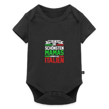 Italie Italien Papa Père Italien Italie - Body à manches courtes Premium Bébé - noir - Devant