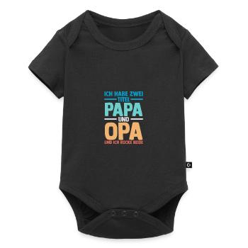I have two titles: Dad and Grandpa - Baby Premium short-sleeve bodysuit - black - Front
