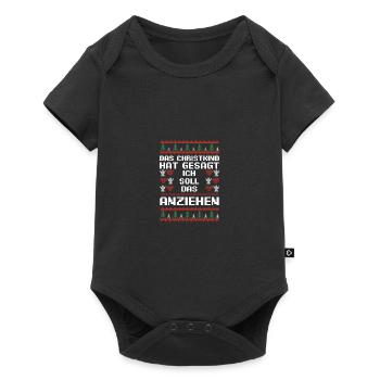 Père Noël Noël laid Noël - Body à manches courtes Premium Bébé - noir - Devant