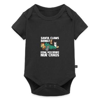 Père Noël Fête de Noël Noël Chats - Body à manches courtes Premium Bébé - noir - Devant