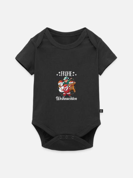Weihnachtsmann Bescherung Weihnachten - Baby Premium Kurzarmbody - Schwarz
