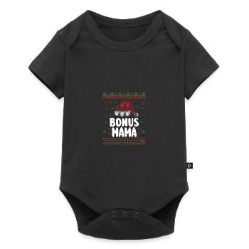 Christmas Santa Claus Bonus Mom - Baby Premium short-sleeve bodysuit - black - Front
