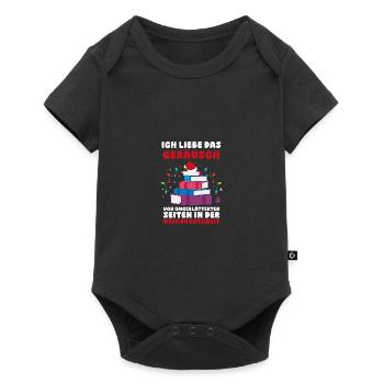 Santa Claus Christmas Reading Books - Baby Premium short-sleeve bodysuit - black - Front
