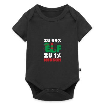 Père Noël Noël Elfe de Noël - Body à manches courtes Premium Bébé - noir - Devant