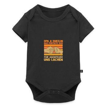 Grandpa and grandson - Baby Premium short-sleeve bodysuit - black - Front