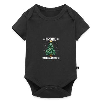 Joyeux Noël Gamer Jeu Vidéo Arbre de Noël - Body à manches courtes Premium Bébé - noir - Devant