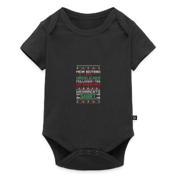 Père Noël Noël laid Noël - Body à manches courtes Premium Bébé - noir - Devant