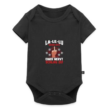 Père Noël Doigt d’honneur Noël - Body à manches courtes Premium Bébé - noir - Devant