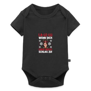 Père Noël Doigt d’honneur Noël - Body à manches courtes Premium Bébé - noir - Devant