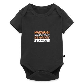 about hockey talk gift idea saying - Baby Premium short-sleeve bodysuit - black - Front