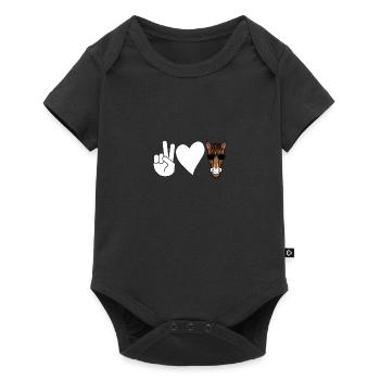 Reiten Pferd - Baby Premium Kurzarmbody - Schwarz - Vorne